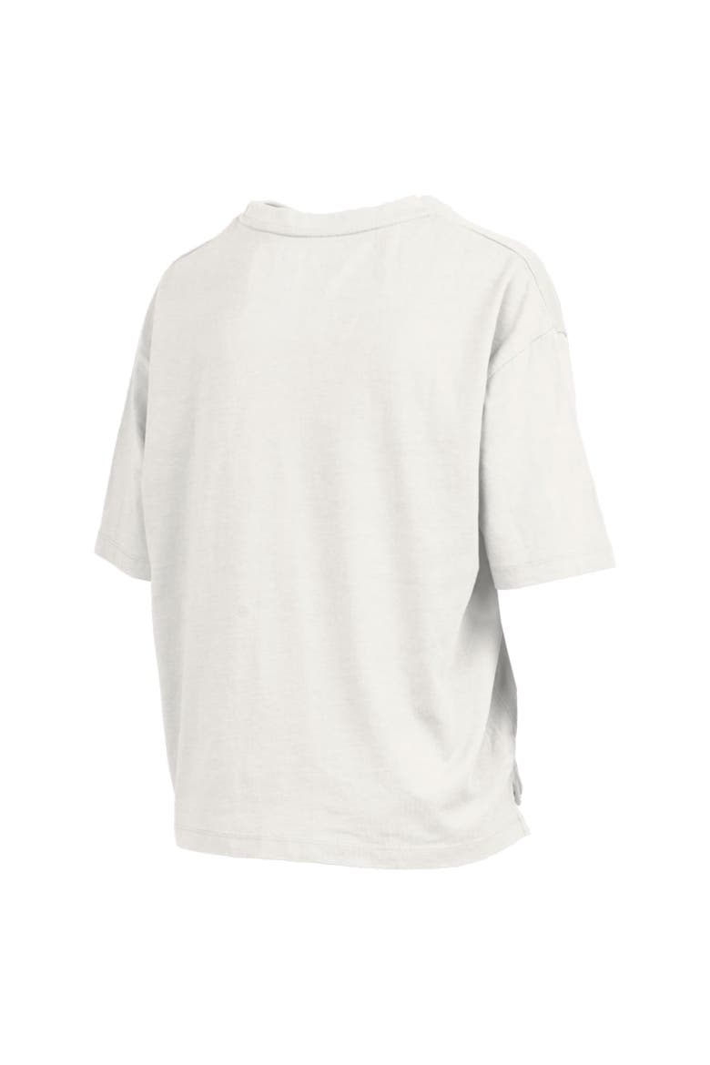 Women's Pressbox  White Miami Hurricanes Elena Oversized Slub T-Shirt, Alternate, color, White