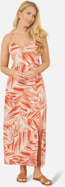 Yumi Sleeveless V-Neck Cross Back Maxi Dress