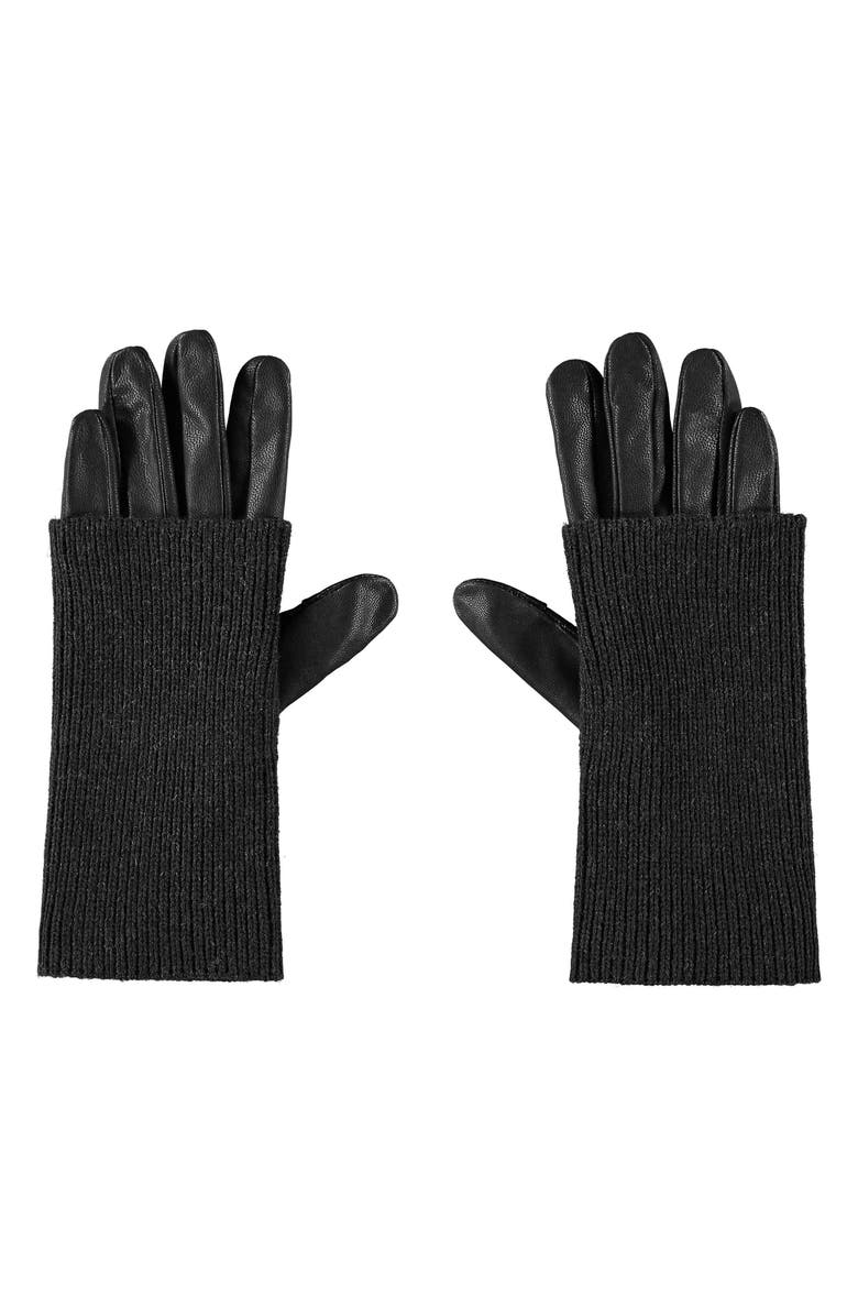 Favorite Daughter Knit Arm Warmer & Leather Gloves Set, Main, color,