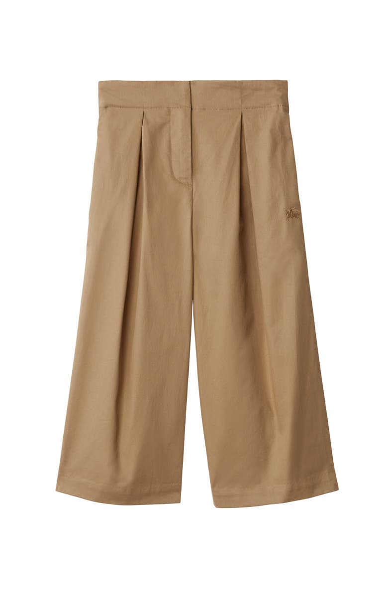 Burberry Pleated Cotton Trousers, Main, color, 