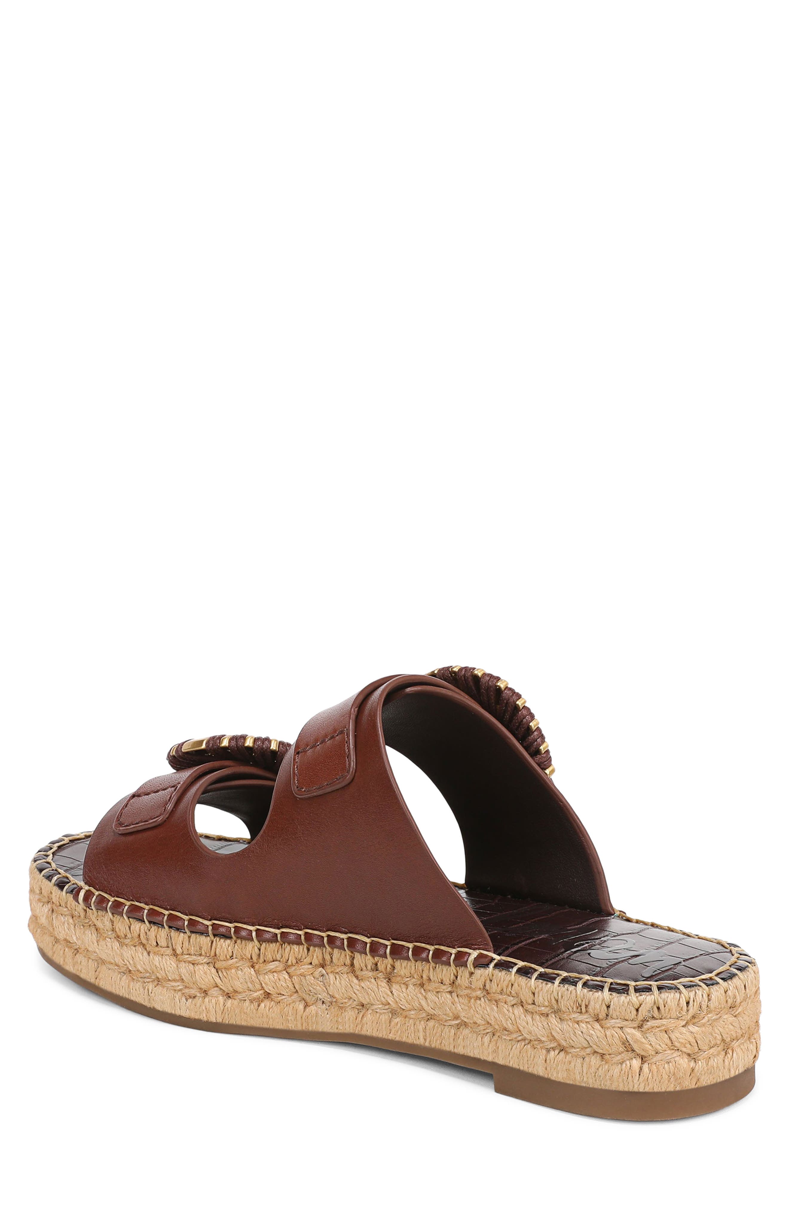 Tabbey Espadrille Platform Slide Sandal, Alternate, color, BURNT BRANDY