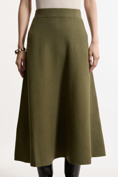 Milano Knit Full Midi Skirt