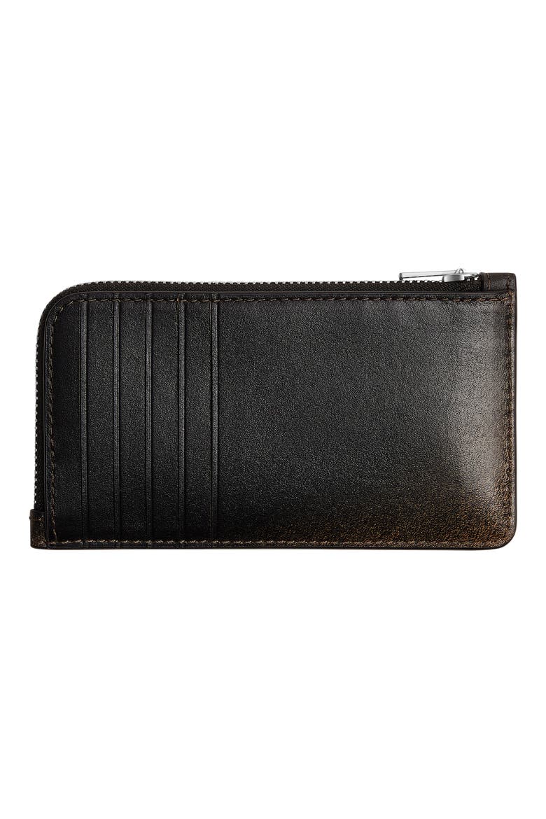 Loved Leather Zip Card Case, Alternate, color, LH/BLACK BROWN