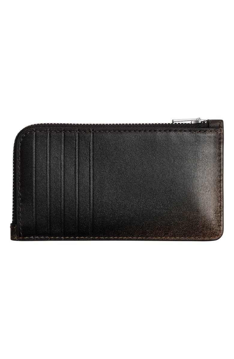 COACH Loved Leather Zip Card Case, Alternate, color, Lh/Black Brown