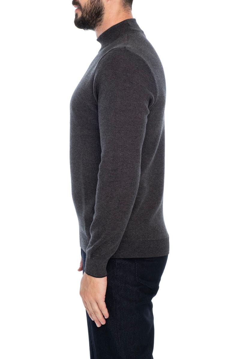 VELLAPAIS Atlantis Mock Neck Sweater, Alternate, color, Dark Grey