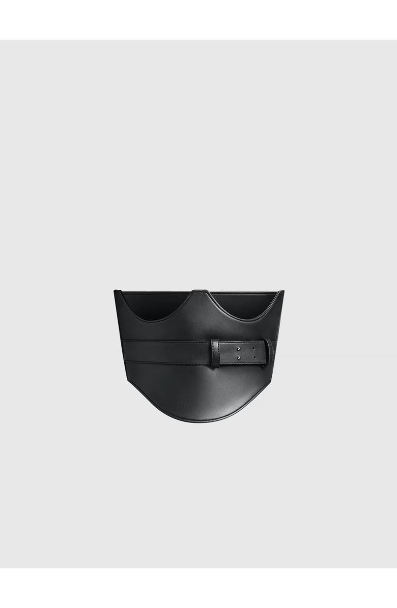 Manière De Voir Leather Corset Belt, Alternate, color, Black
