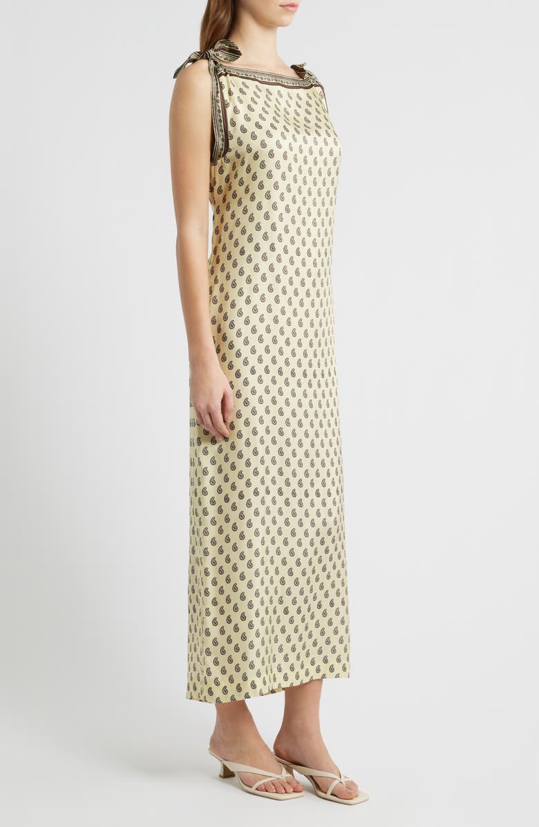 DÔEN Amorette Taormina Paisley Silk Twill Column Dress, Alternate, color, Sunlight Taormina Paisley