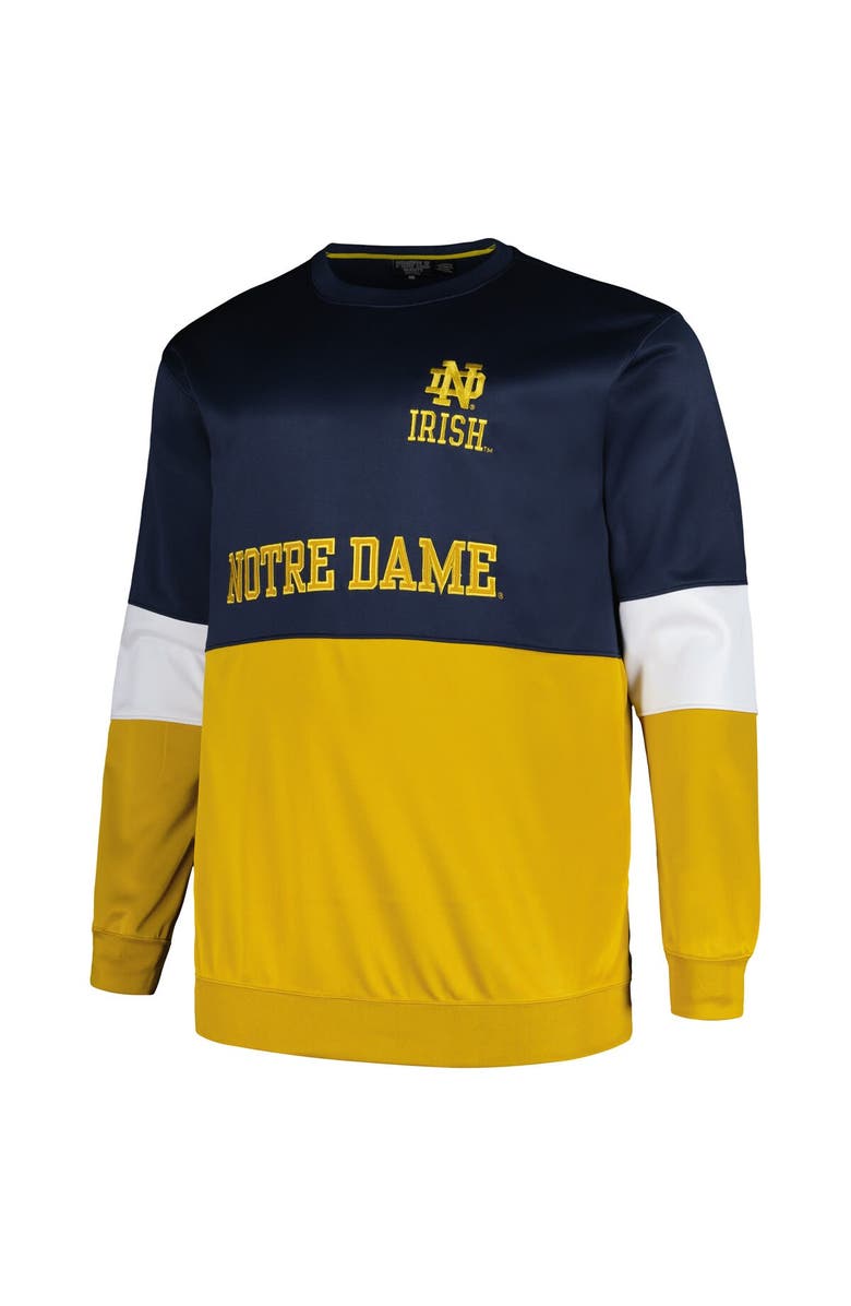 PROFILE Men's Profile Navy Notre Dame Fighting Irish Big & Tall Fleece Pullover Sweatshirt, Alternate, color,