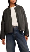 Free People Vinny Faux Leather Bomber Jacket