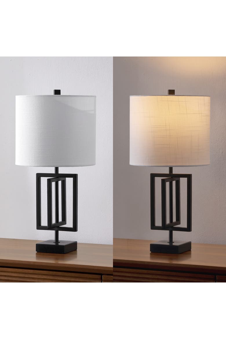 Anya Metal/Marble LED Table Lamp, Alternate, color, Black