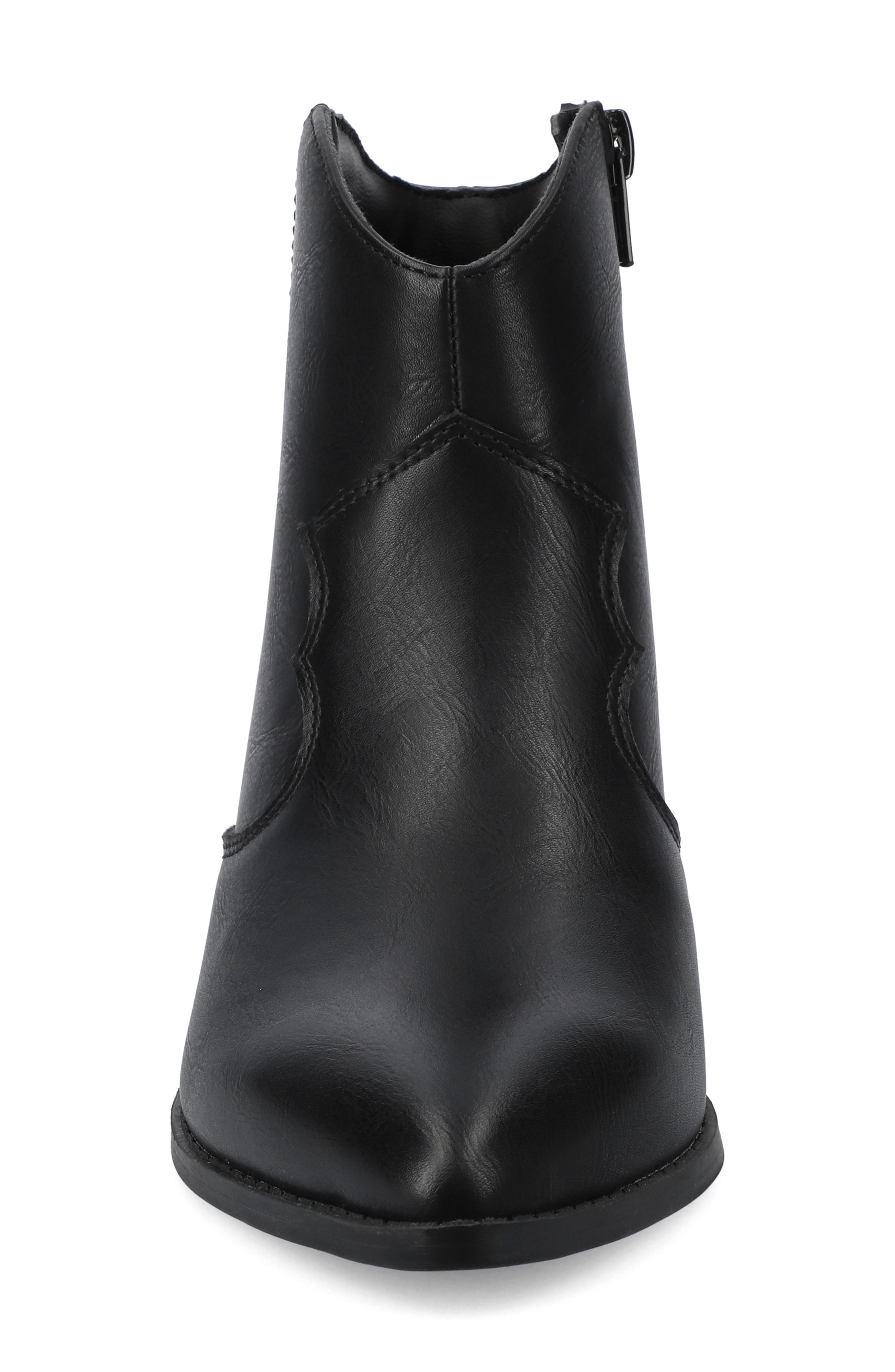 Journee Collection Taliah Western Ankle Boot - Wide Width Available, Alternate, color, Black