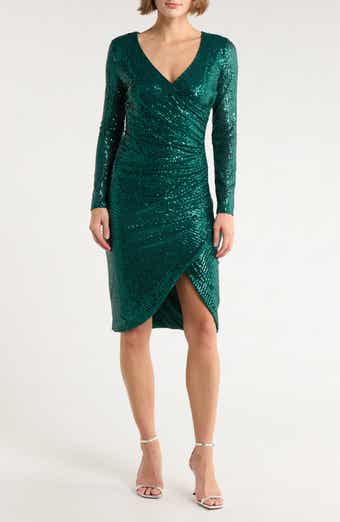 Love By Design Frances Sequin V-Neck Dress