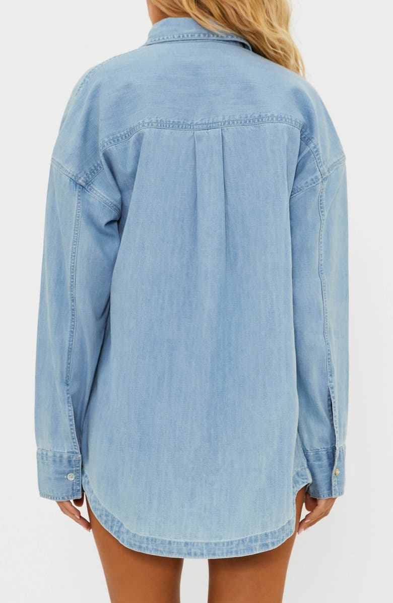 Beach Riot Coramine Oversize Denim Button-Up Shirt, Alternate, color, 