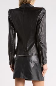 L'AGENCE Ottilie Zip Leather Blazer