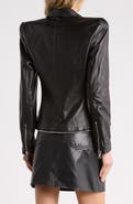 L'AGENCE Ottilie Zip Leather Blazer