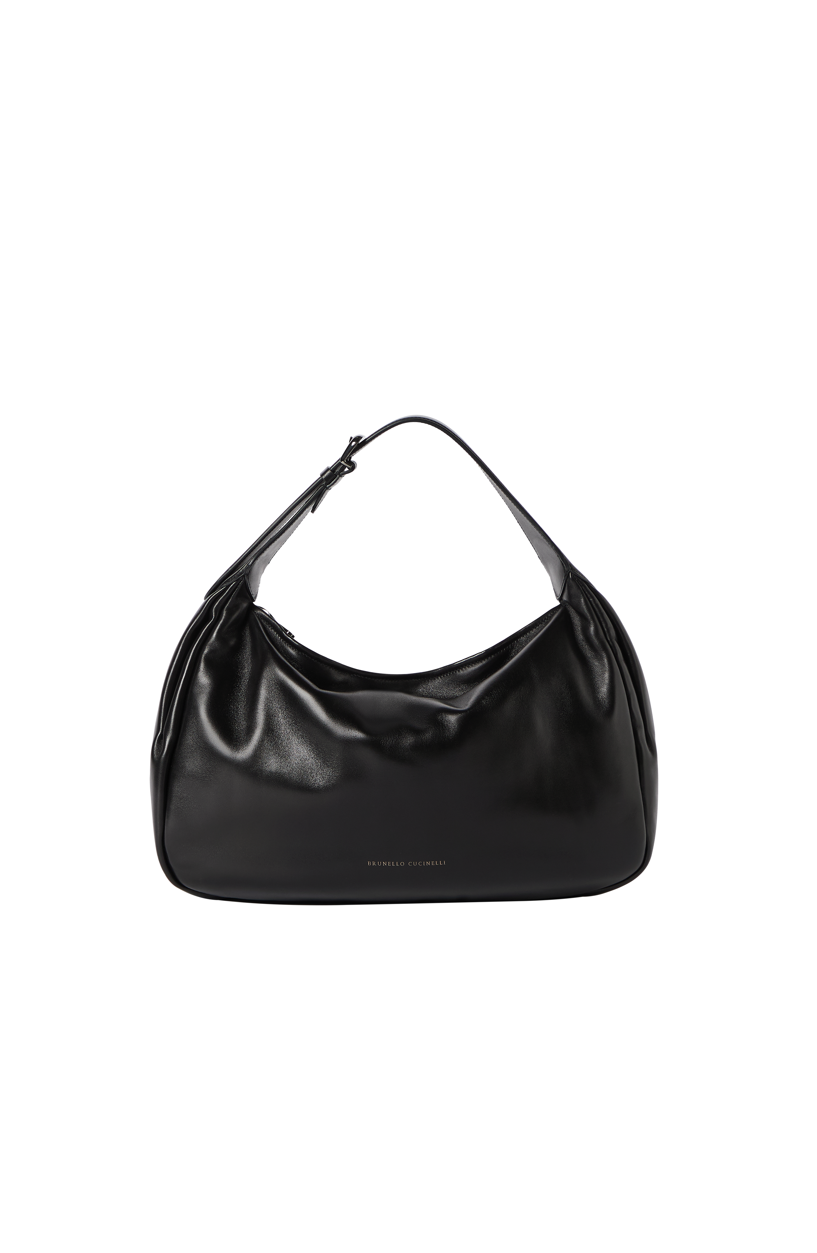 Boule hobo bag in nappa leather, Alternate, color, Black