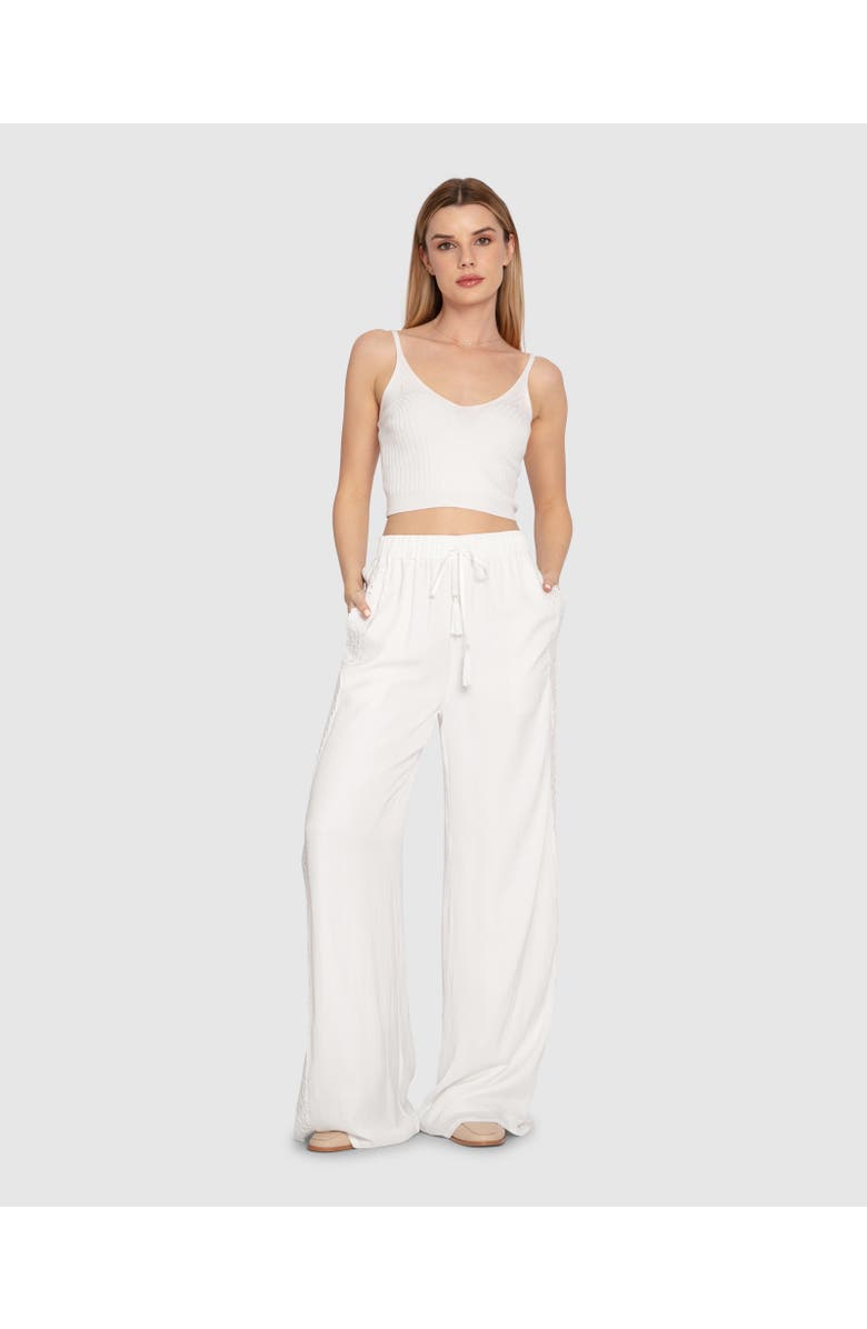 Belle & Bloom Everywhere All At Once Wide Leg Pant, Main, color, White