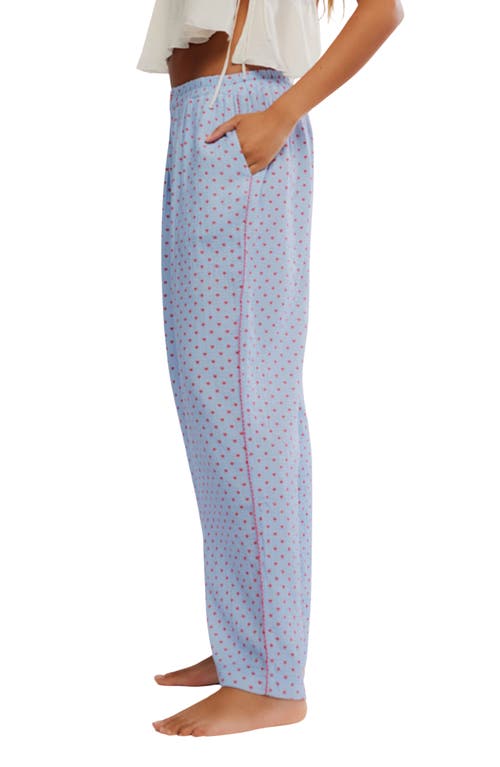 Free People Be Mine Heart Pyjama Pants In Blue
