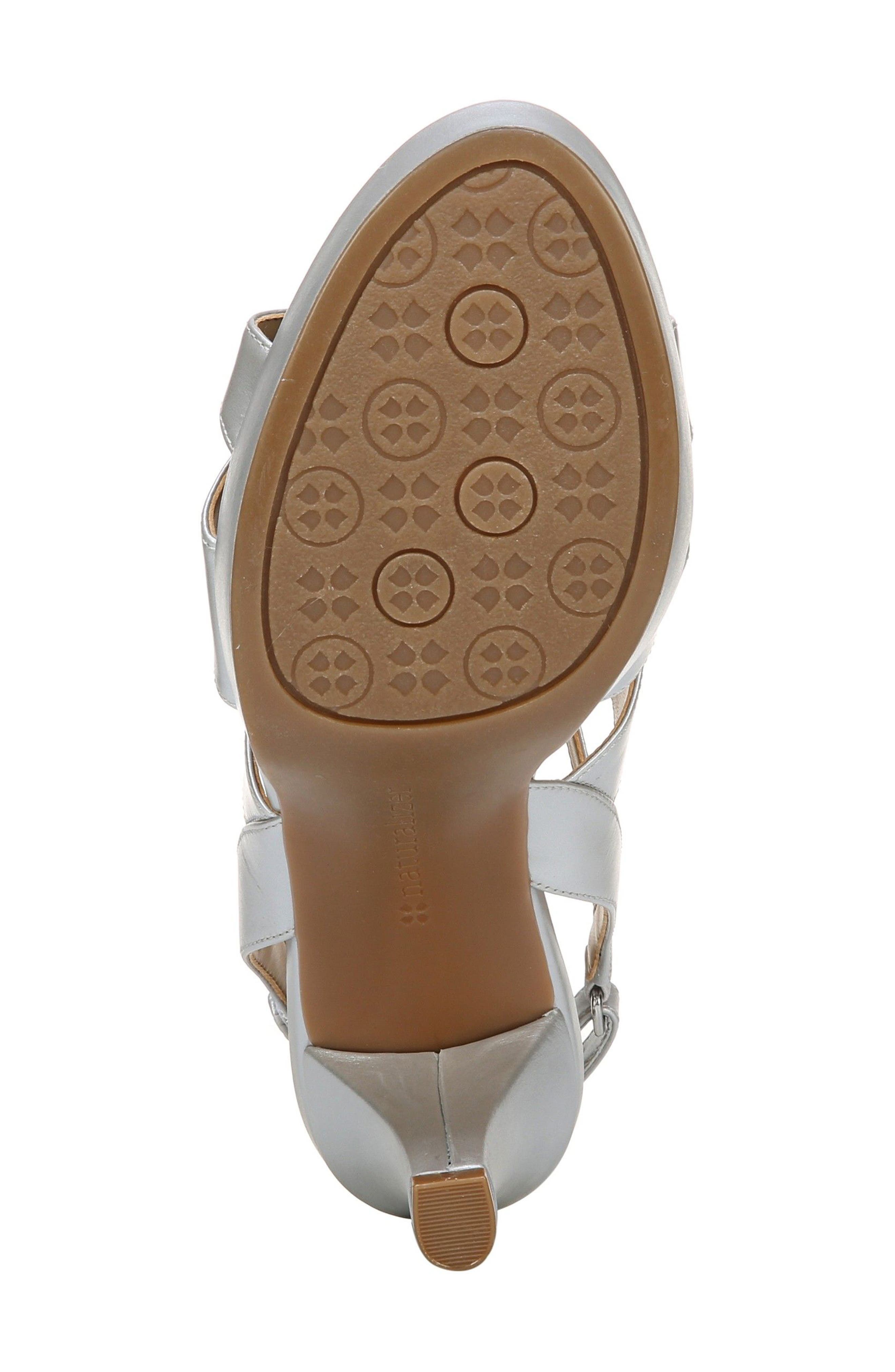 'Pressley' Slingback Platform Sandal, Alternate, color, SILVER LEATHER