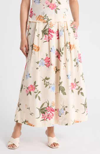 Ellen Tracy Cotton Poplin Maxi Skirt