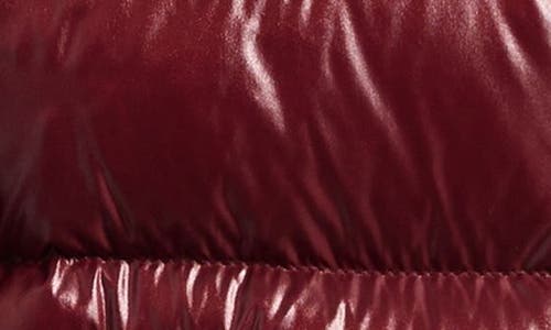 Moncler Kids' Maya Lacquered Nylon Down Puffer Jacket In Burgundy