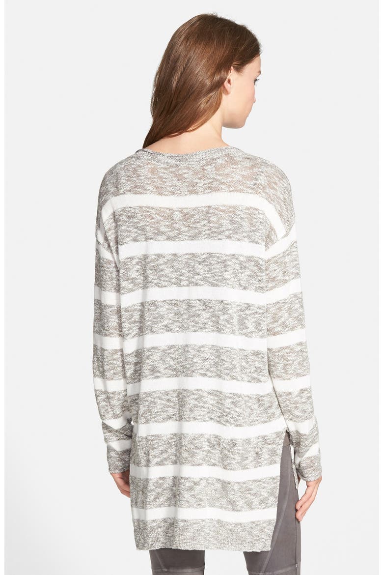Stripe Slub Knit Pullover, Alternate, color, BLACK PEAT WESTERN STRIPE