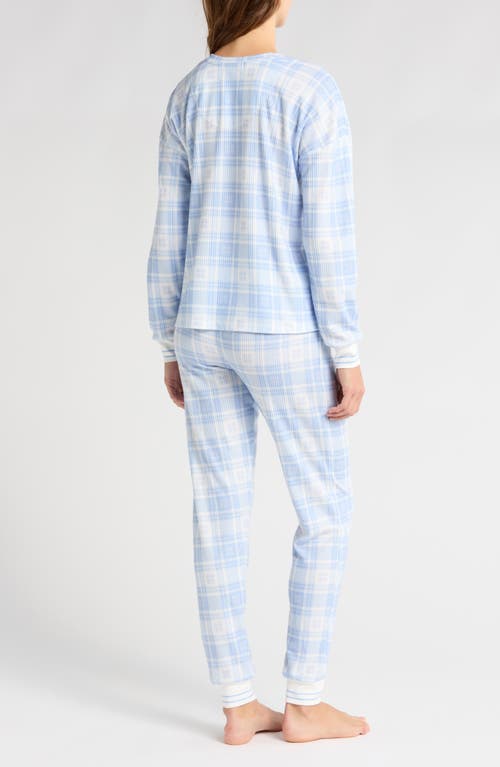 PJ SALVAGE PJ SALVAGE WAFFLE KNIT HENLEY PAJAMAS