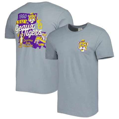 Men
s Graphite LSU Tigers Vault State Comfort T-Shirt