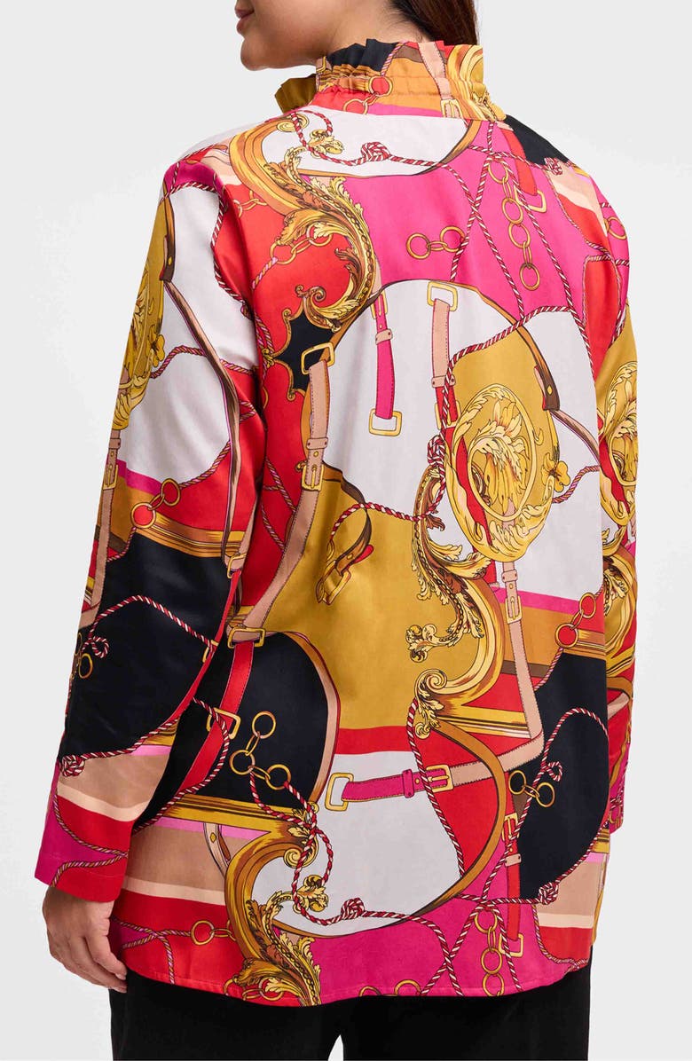 Foxcroft Carolina Cotton Sateen Button-Up Shirt, Alternate, color, Black Multi