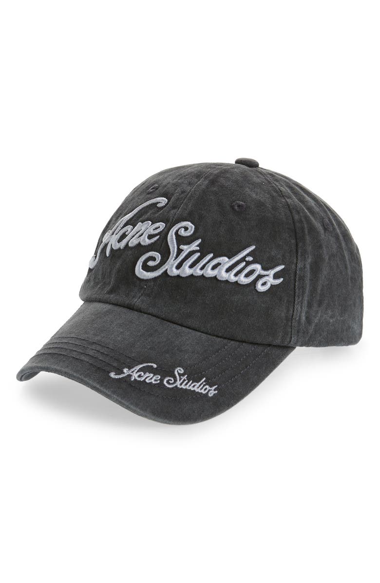 Acne Studios Logo Embroidered Adjustable Baseball Cap, Main, color, 