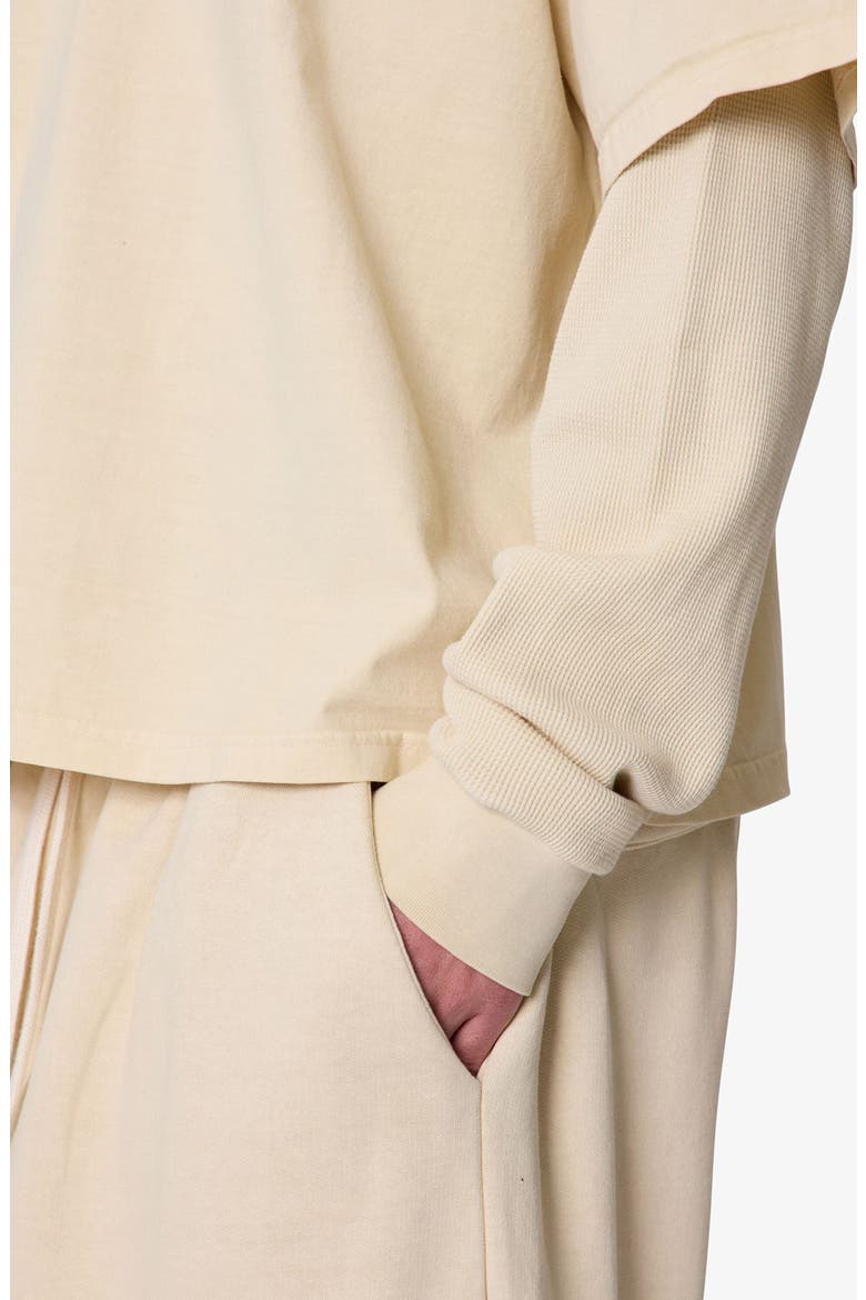Layered Thermal Long Sleeve T-Shirt, Alternate, color, OFF WHITE