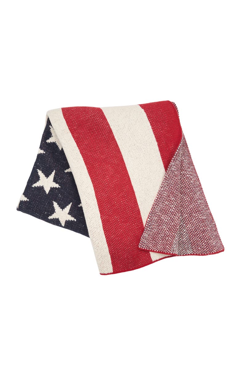 C&F Home American Flag Stars and Stripes Throw Collection, Main, color, Blue