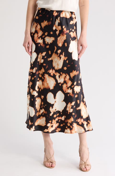 Satin Pull-On Skirt