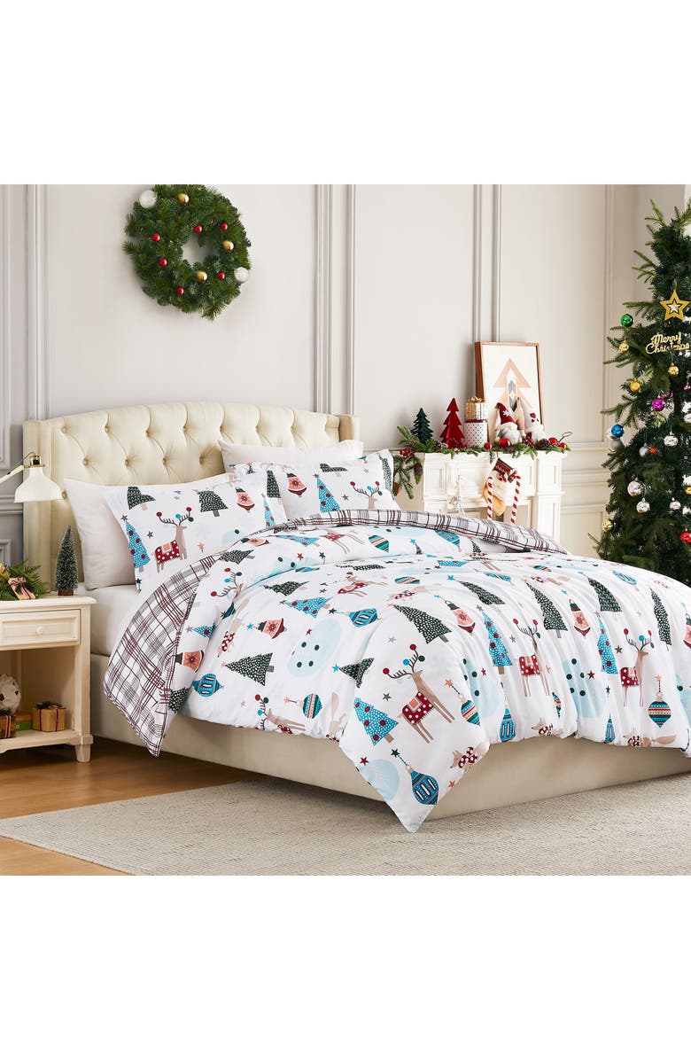 SOUTHSHORE FINE LINENS Winter Wonderland Oversize Holiday Comforter Set, Alternate, color, Winter Wonderland