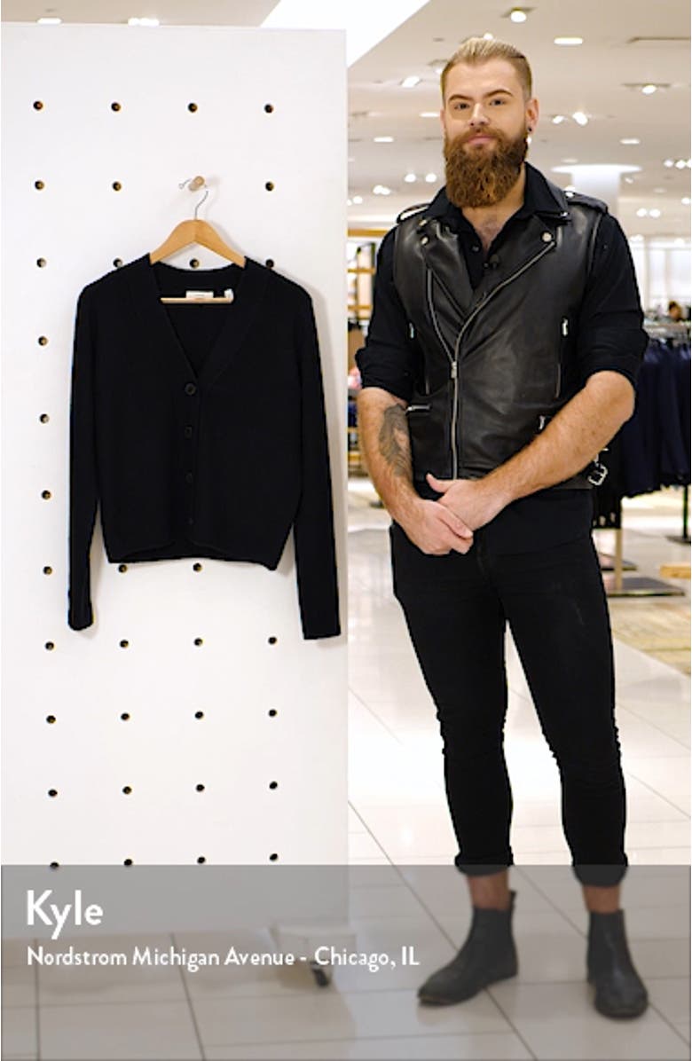 Shrunken Fit Button Front Cashmere Cardigan, sales video thumbnail