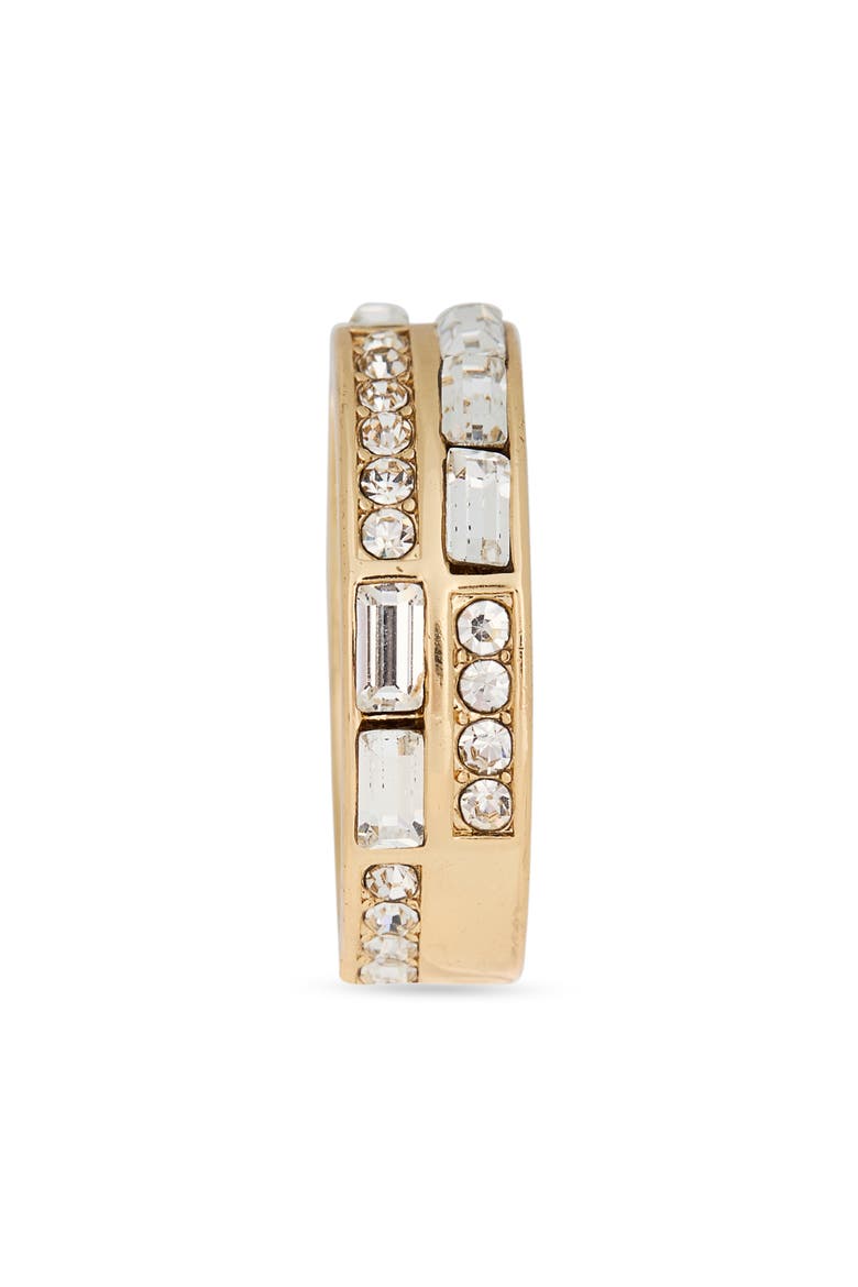 Cubic Zirconia Baguette Tile Band Ring, Alternate, color, CLEAR- GOLD