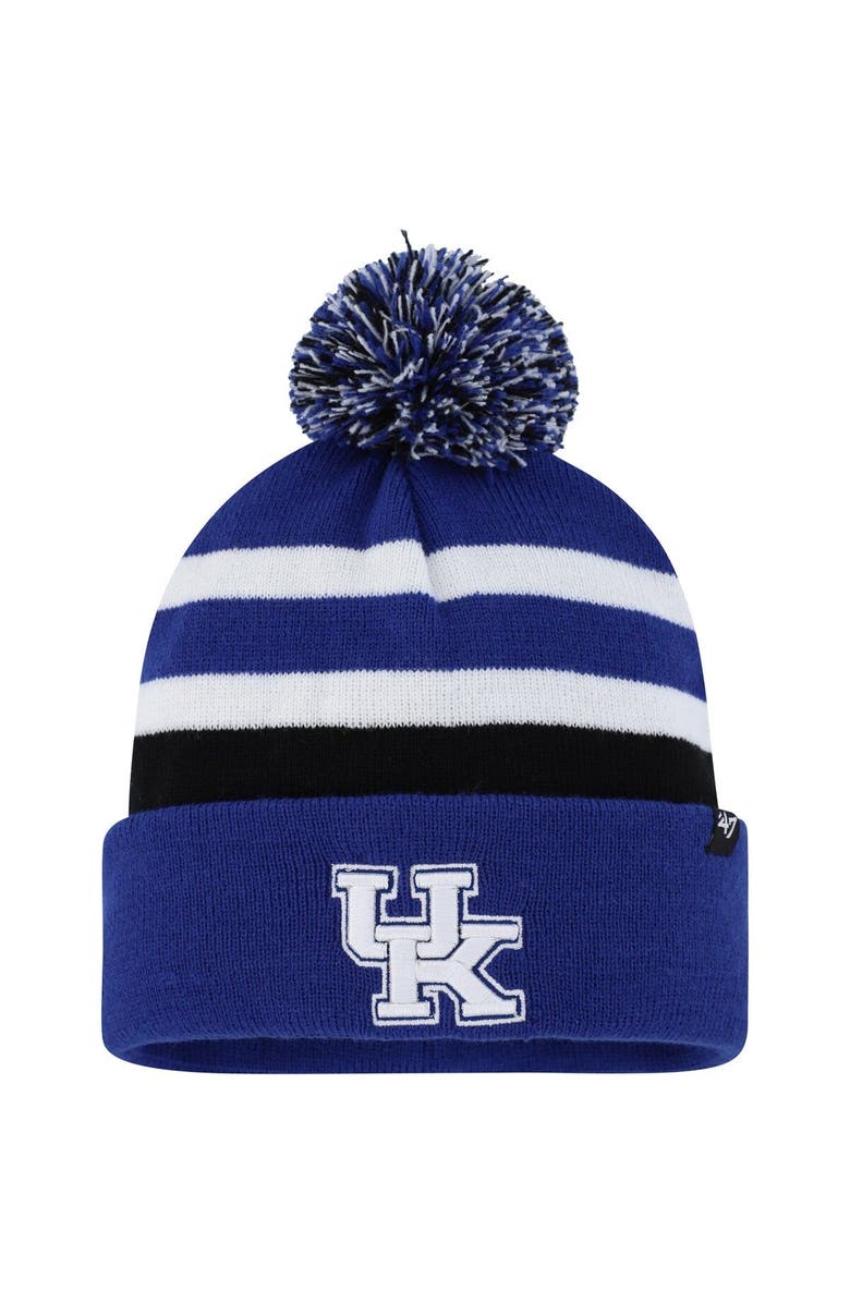 '47 Men's '47 Royal Kentucky Wildcats State Line Cuffed Knit Hat with Pom, Main, color, 