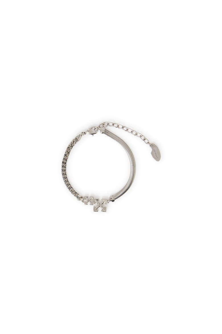 Men's Double Arrow Bracelet, Main, color, Silver