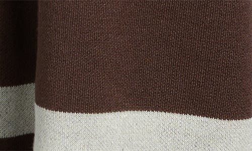 City Blues Stripe Leg Sweater Pants In Brown