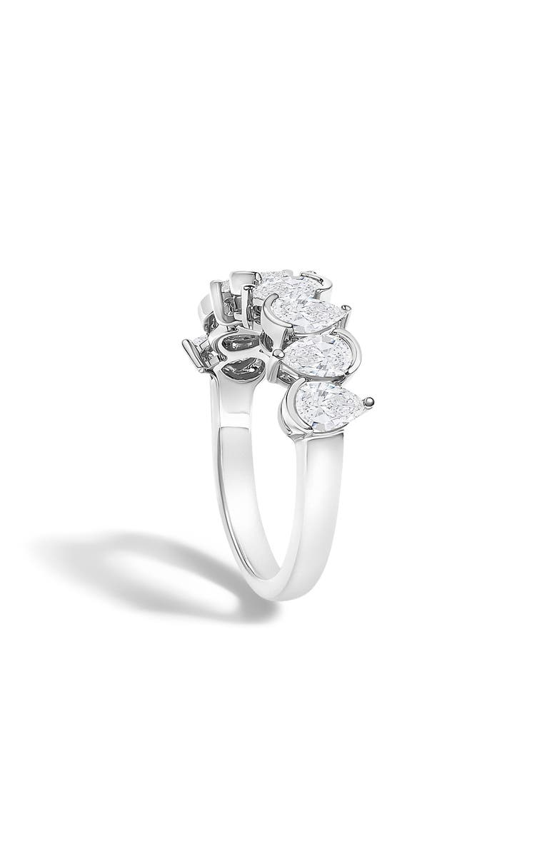 Haus of Brilliance 14K Gold 1 2/3 Cttw Lab Grown Pear Shaped Diamond Band Ring, Alternate, color, White Gold