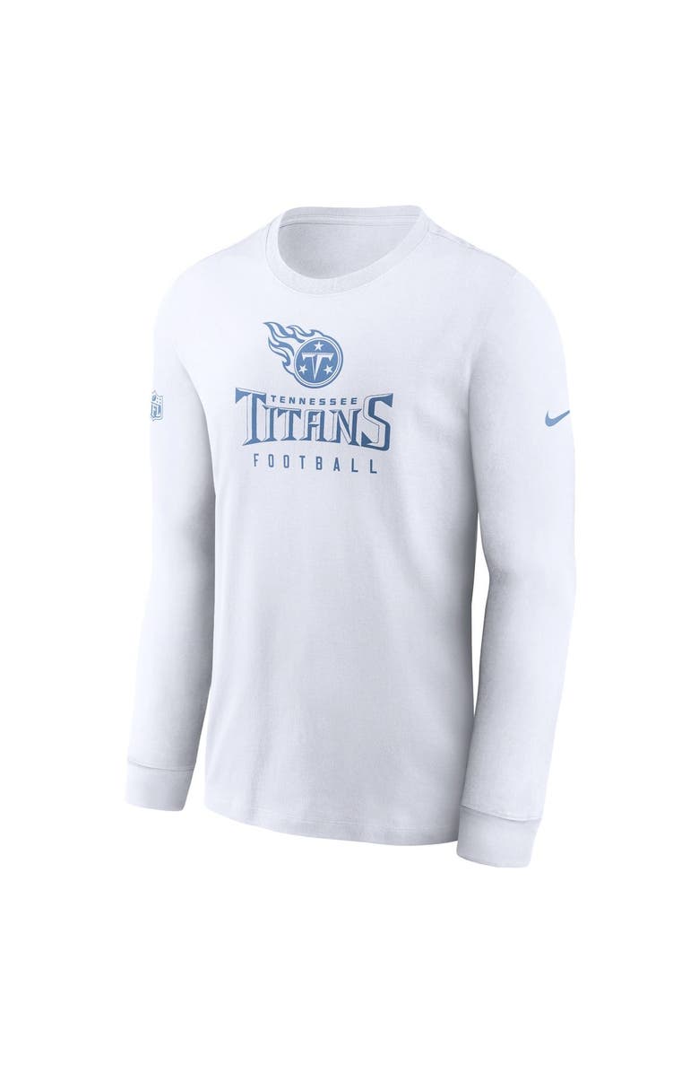 Nike Men's Nike White Tennessee Titans Sideline Performance Long Sleeve T-Shirt, Alternate, color,