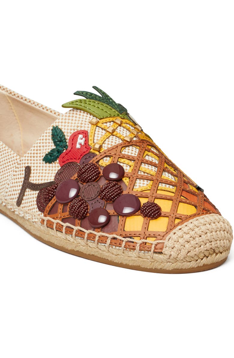 Tory Burch Fruit Appliqué Espadrille, Alternate, color,