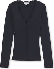 Reiss Lara V-Neck Knit Top