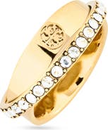Tory Burch Icon Pavé Double Ring