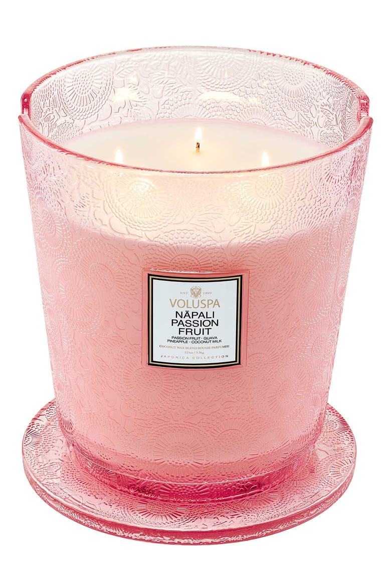 Nāpali Passion Fruit Lidded 5-Wick Hearth Candle, Alternate, color, NO COLOR