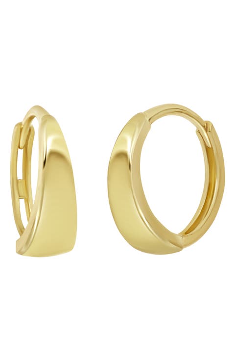 14K Gold Graduated Hoop Earrings