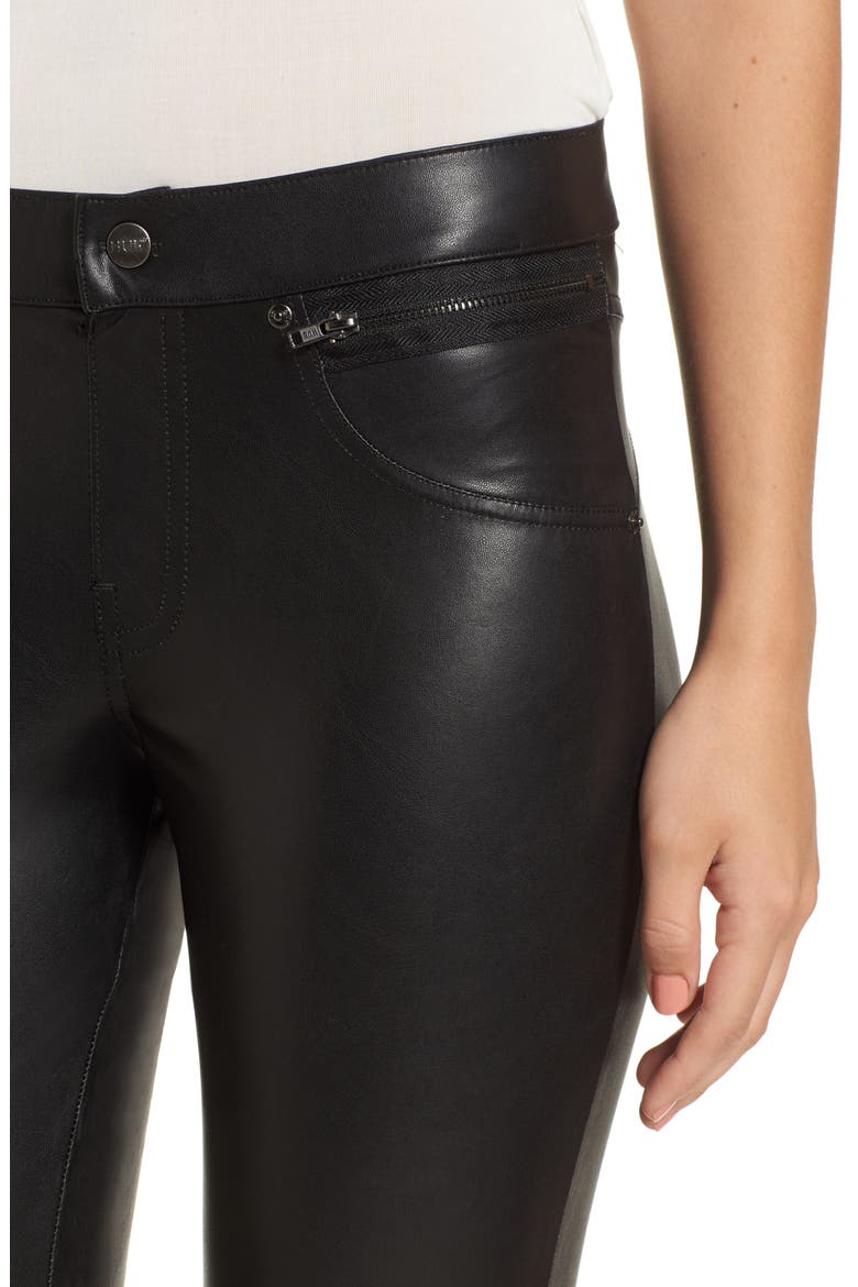 Leatherette Leggings, Alternate, color, BLACK