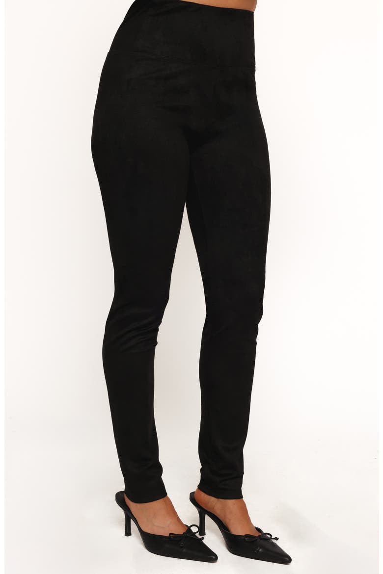 Carolyn Faux Suede Leggings, Main, color, BLACK