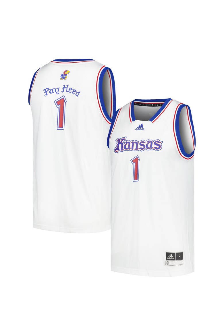 Men's adidas # Kansas Jayhawks Kansas Jayhawks Swingman Basketball Jersey, Alternate, color, White