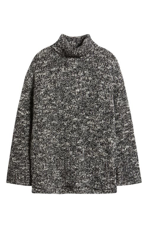 Nordstrom Marled Turtleneck Merino Wool Blend Sweater In Gray